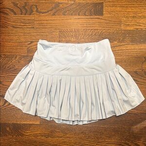 Gold Hinge Pleated Light Blue Skirt